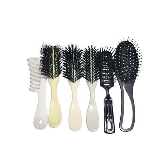 Lot of Vintage Brushes, 2 Detangler Brushes, 3 Nylon Bristle Brush - Picture 2 of 4